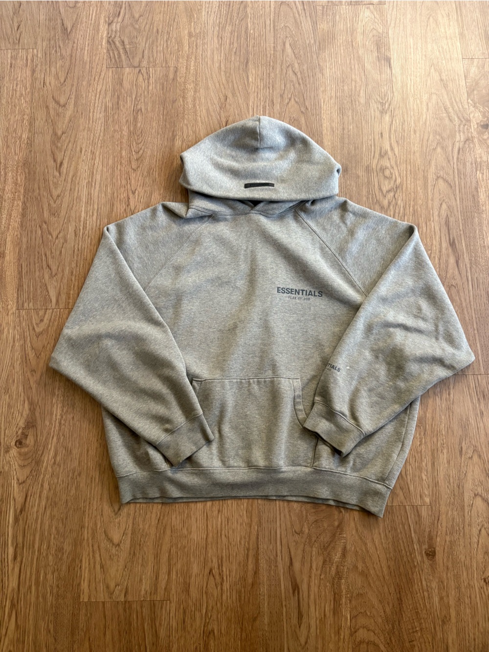 ESSENTIALS Grey Logo Hoodie